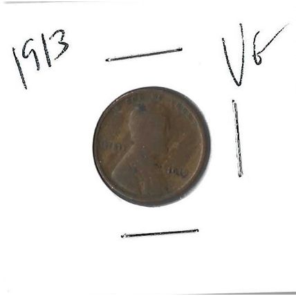 1913 us Lincoln Cent VG