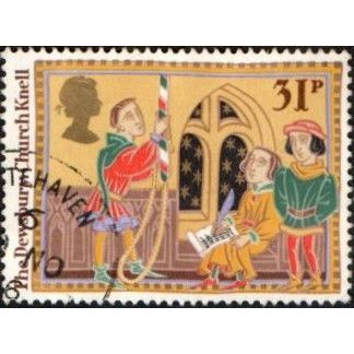 1986 Christmas. Folk Customs. 31p Value.The Dewsbury Church Knell. Fine used