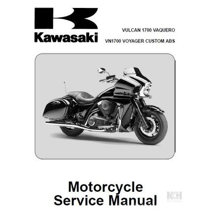 KAWASAKI VULCAN 1700 VAQUERO VN1700 VOYAGER CUSTOM ABS SERV MANUAL MOTORCYCLE EN