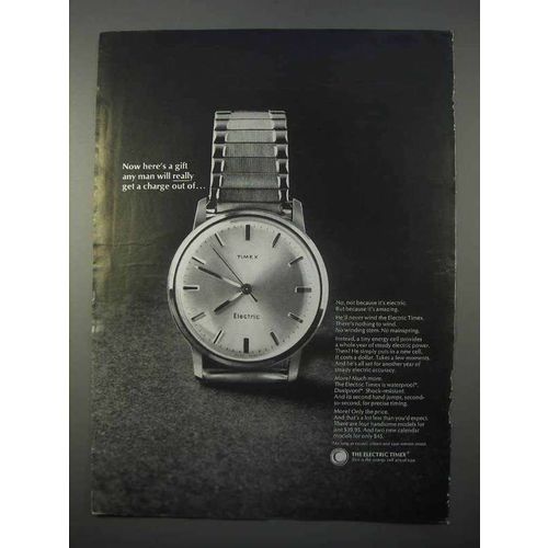 1966 Electric Timex Watch Ad - Get a Charge Out Of