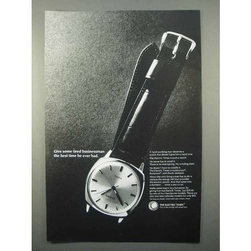 1966 Electric Timex Watch Ad - Give Tired Businessman