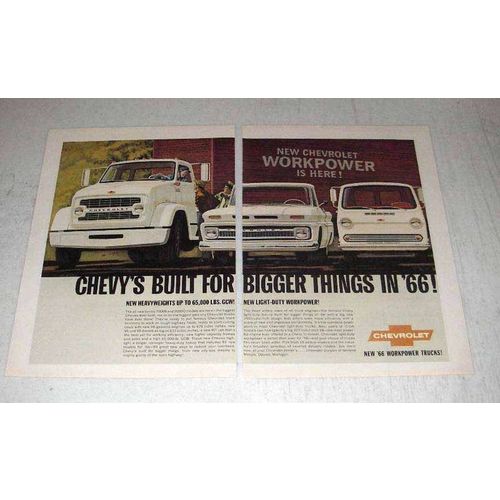 1966 Chevy Series 70000, 80000, Light-Duty Trucks Ad