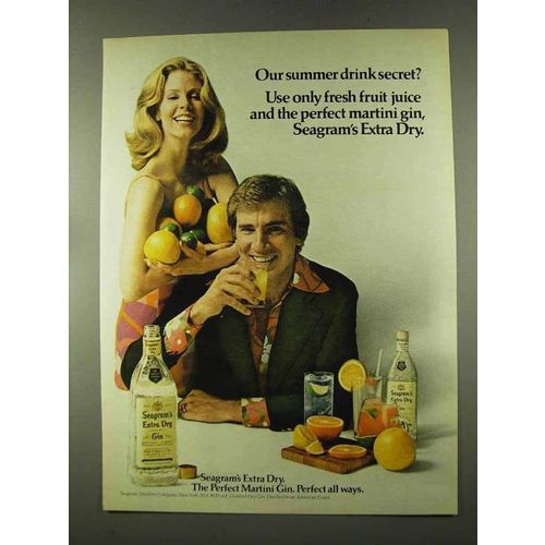 1973 Seagram's Extra Dry Gin Ad - Summer Drink Secret