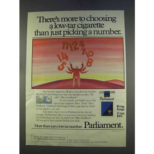 1977 Parliament Cigarettes Ad - More