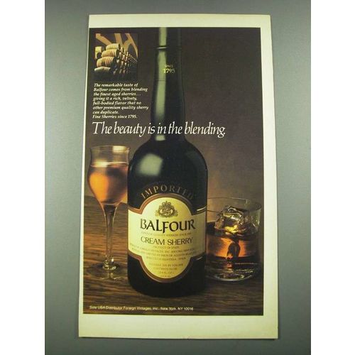 1981 Balfour Cream Sherry Ad - The Beauty is in the Blending