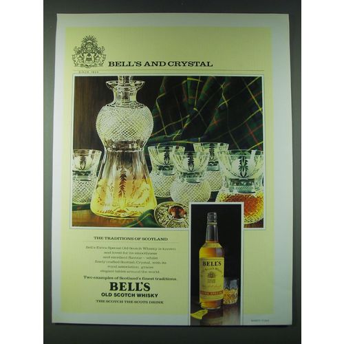1989 Bell's Scotch Ad - Bell's and Crystal