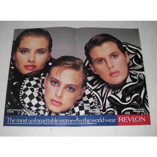 1989 Revlon Makeup Ad - The Most Unforgettable Women
