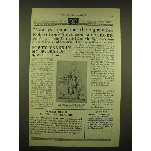 1924 Houghton Mifflin Company Ad - Always I remember the night