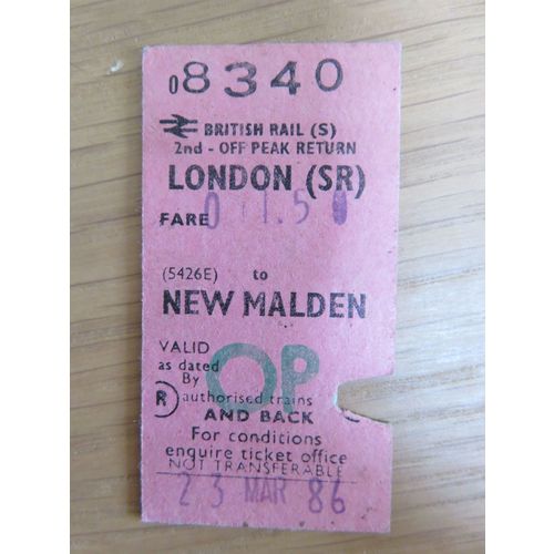 BR London (SR) - New Malden Rtn Ticket 1986
