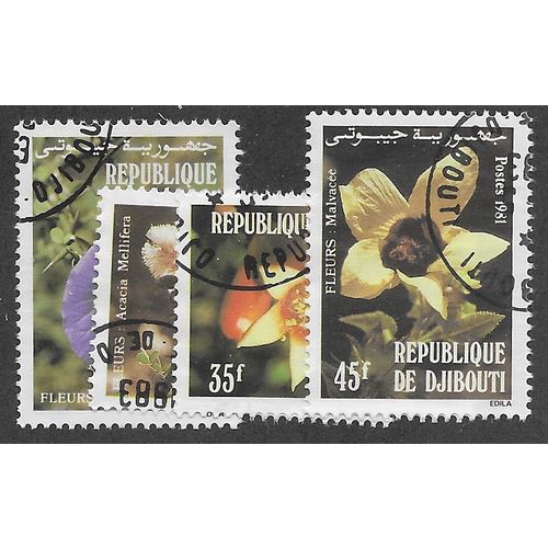 DJI 1981 (SET) 'FLOWERS' (4v) FINE USED (EBID 54-997)