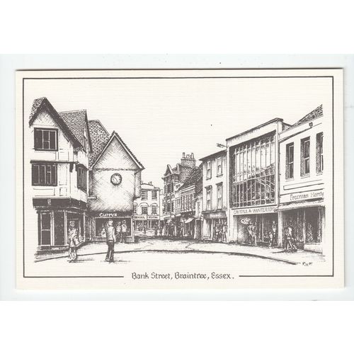 Bank Street Braintree Essex Modern Postcard
