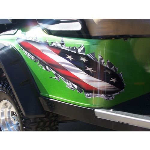 Golf Cart Rip Metal FULL COLOR Graphics Set fit EZGO club Car Yamaha decals