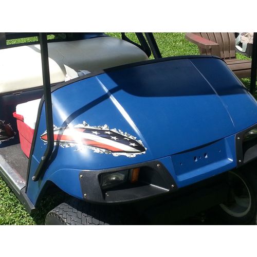Golf Cart Rip Metal FULL COLOR Graphics Set fit EZGO club Car Yamaha decals