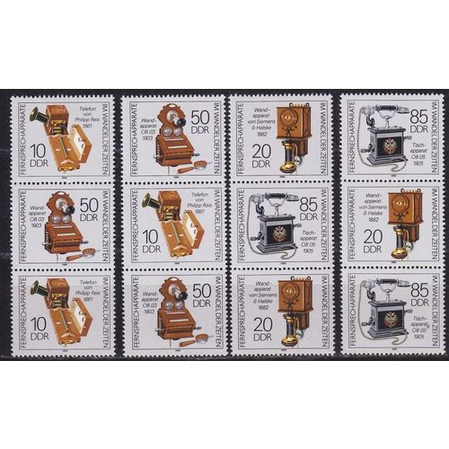 GERMANY DDR [1989] MiNr 3226 ex ( **/mnh ) [01] Telefon (4x 3er Zdr)