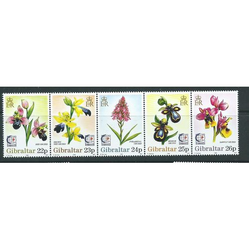 gibraltar stamps sg 749 sg 749 mnh orchids flowers