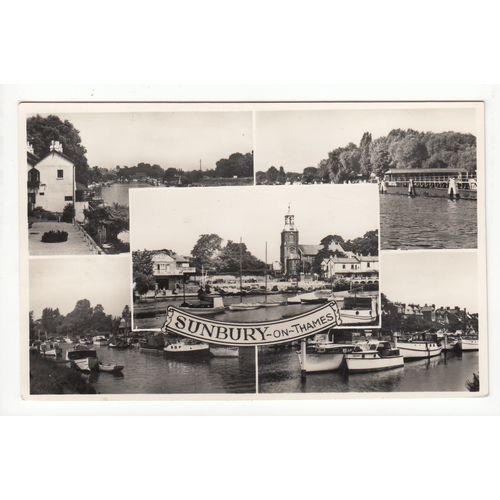 Multiview of Sunbury-on-Thames Postcard RP Surrey