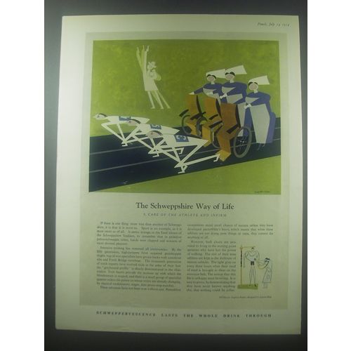 1954 Schweppes Advertisement -Stephen Potter, Lewitt-Him - Care of the Athlete