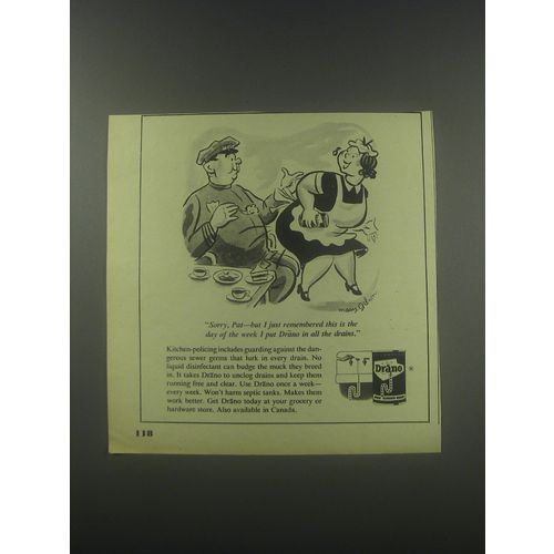 1952 Drano Drain Cleaner Ad - Sorry Pat - but I just remembered this is the day