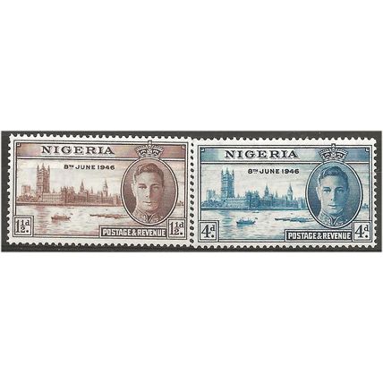 Nigeria 1946 Victory Set SG60-61 Mounted Mint . .. .