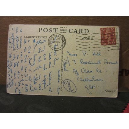A 'HARRIET' SAUCY HUMOUR POSTCARD used vintage 1951 pm