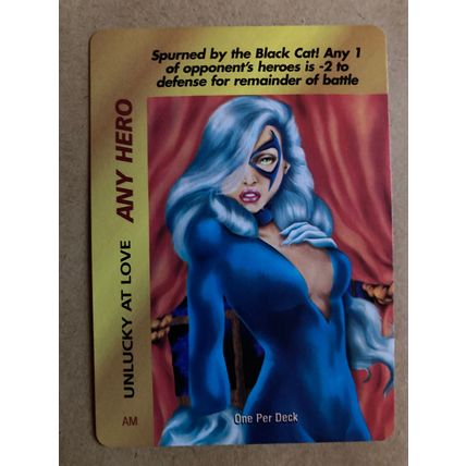 Marvel OverPower CCG Promo: AM Any Hero Unlucky at Love (C) 1995 Fleer Black Cat