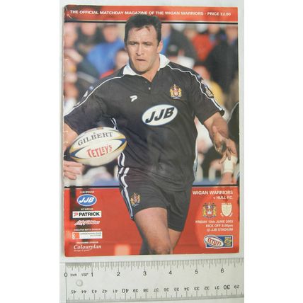 2003 programme Wigan Warriors v. Hull FC, 13/6