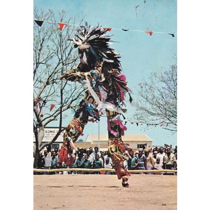 Nairobi Stilt Dancer African Postcard