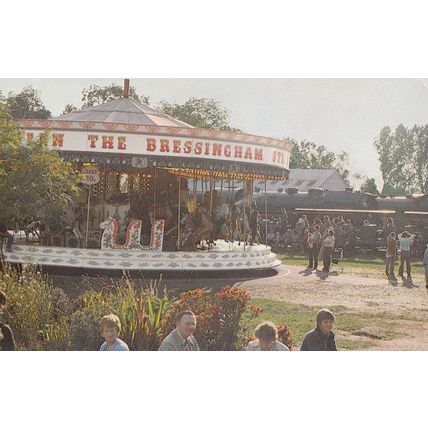 Steam Roundabout at Bressingham Fair Jarrolds Norfolk Postcard