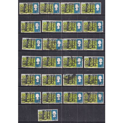 GB 1966 QE2 4d x 25 Landscapes Hassocks Sussex SG 689 used ( K48 )