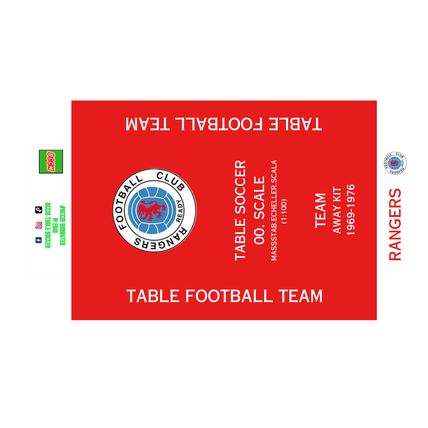 Table Football Subbuteo Box Pack Rangers (SCO) 1969 away