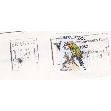 Brisbane QLD postmark Australia 1980 on Rainbow Bird 28c VGC