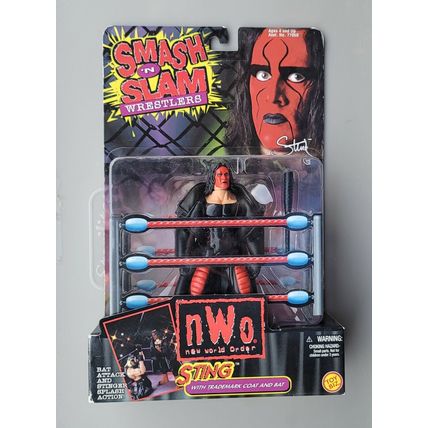 wcw wwf ljn classic superstars smash 'n slam red face sting wrestling figure
