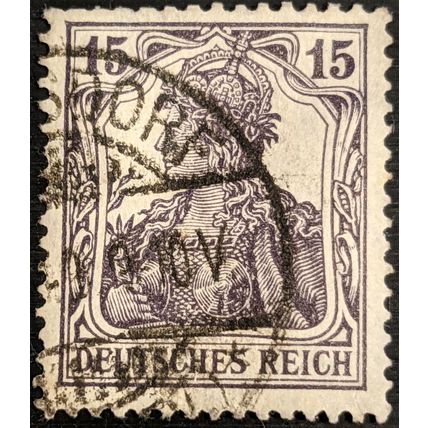Stamp German Empire SG101 1917 15pfg Germania Used