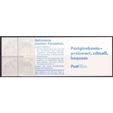 Berlin - Germany 1987 Mi MH11o UMM - Booklet (E-108 (1))