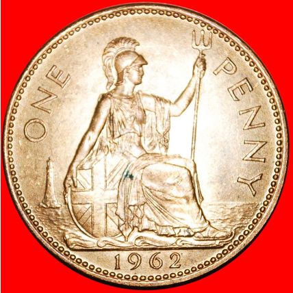MISTRESS OF SEAS (1954-1970)★ GREAT BRITAIN★ PENNY 1962 UNC★LOW START★NO RESERVE