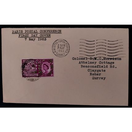 GB 1963 Paris Postal Conference FDC Kingston on Thames pm
