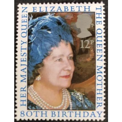 GB 1980 Elizabeth Queen Mother 80th Unmounted Mint 2 MNH SG 1129 Sc 919 stamp
