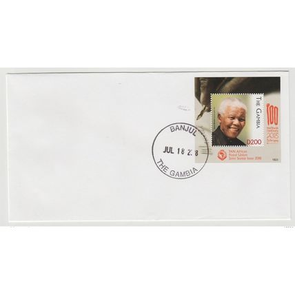 Gambie 2018 Mi. ? FDC S/S Emission commune PAN Nelson Mandela 100 Ans