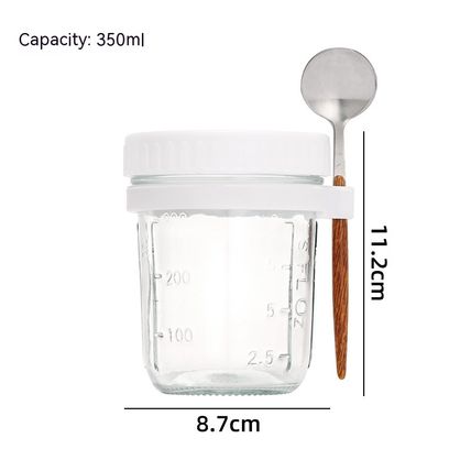 Mason Sealed Glass Cup Portable With Lid