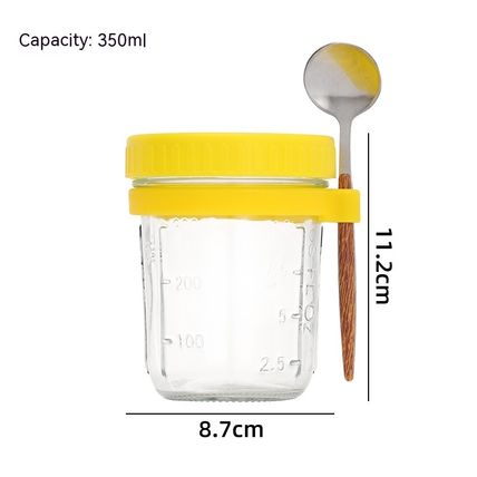 Mason Sealed Glass Cup Portable With Lid