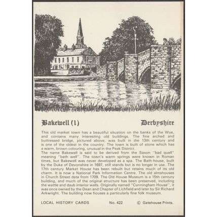 Bakewell, Derbyshire, c.1980s - Gatehouse Postcard