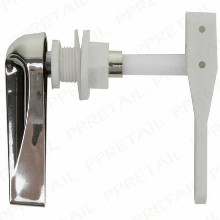 CHROME BATHROOM FLUSH HANDLE TOILET LEVER KIT Cistern Tank Plumbing Replacement