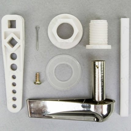 CHROME BATHROOM FLUSH HANDLE TOILET LEVER KIT Cistern Tank Plumbing Replacement