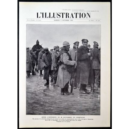 AFTER THE SEPTEMBER 25 OFFENSIVE IN CHAMPAGNE 1915 FRANCE WORLD WAR I PRINT