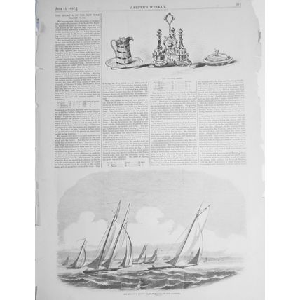 The Regatta Of The New York Yacht Club - June 13, 1857 Harper's Weekly