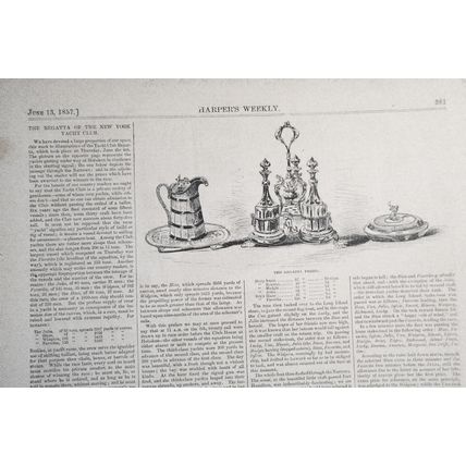 The Regatta Of The New York Yacht Club - June 13, 1857 Harper's Weekly
