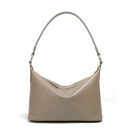 Genuine Leather Women Western Shoulder Handbag Grey
