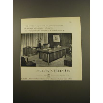 1961 Stow & Davis Furniture Advertisement