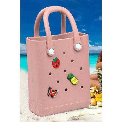 Apricot Pink Waterproof EVA Hollow Tote Bag