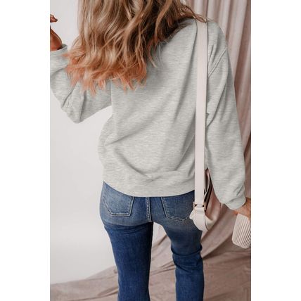 Gray Thanksgiving Pumpkin Season Drop Shoulder Sweatshirt